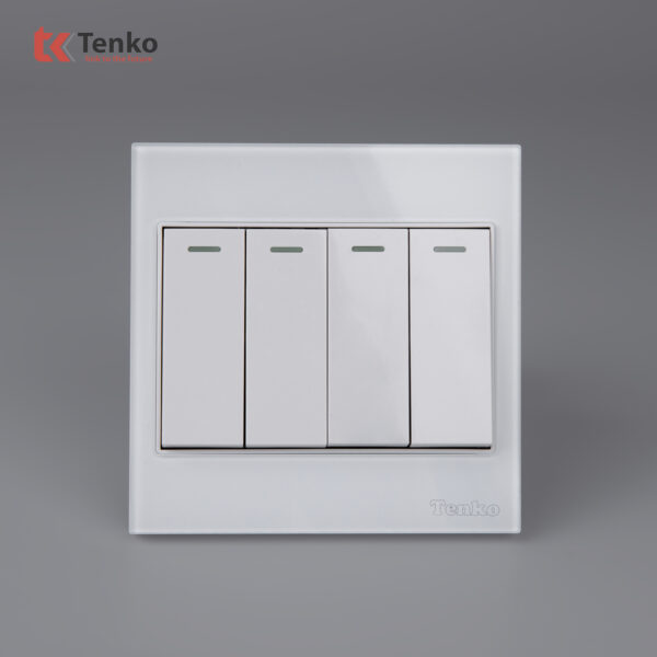 Công Tắc 4 Nút Kính Cường Lực Tenko TK-V18-04 – Giải Pháp Điều Khiển Điện Hiện Đại, Bền Bỉ