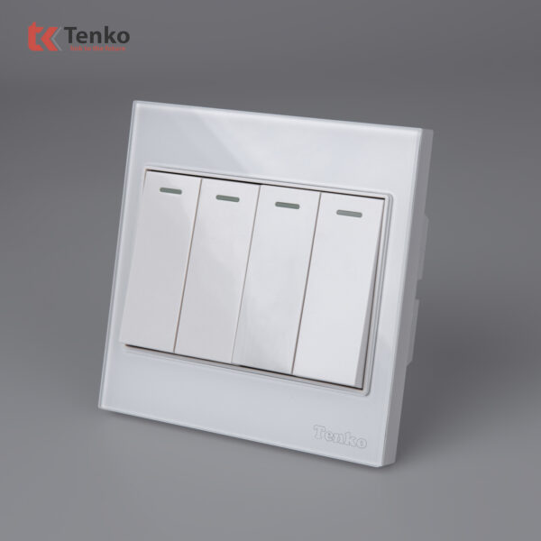 Công Tắc 4 Nút Kính Cường Lực Tenko TK-V18-04 – Giải Pháp Điều Khiển Điện Hiện Đại, Bền Bỉ