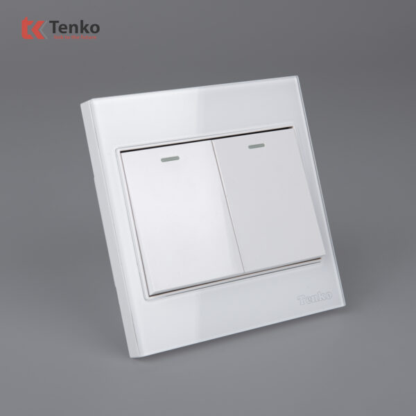 Công Tắc 2 Nút Mặt Kính Cường Lực Tenko TK-V18-02 – Giải Pháp Điều Khiển Điện Hiện Đại, Bền Bỉ