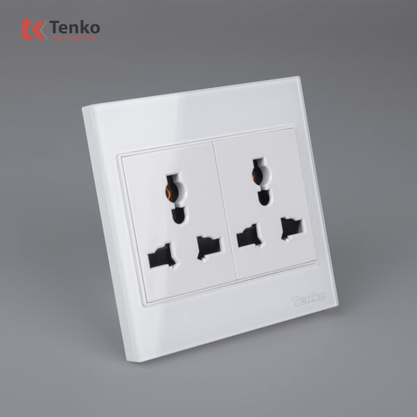 Ổ Cắm Đôi 3 Chấu Đa Năng Kính Cường Lực Tenko TK-V18-050 – Giải Pháp Điều Khiển Điện Hiện Đại, Bền Bỉ