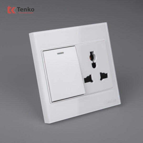 Công Tắc Ổ Cắm Điện Kính Cường Lực Tenko TK-V18-039 – Giải Pháp Điều Khiển Điện Hiện Đại, Bền Bỉ