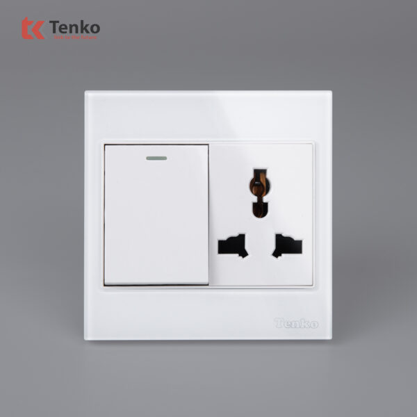 Công Tắc Ổ Cắm Điện Kính Cường Lực Tenko TK-V18-039 – Giải Pháp Điều Khiển Điện Hiện Đại, Bền Bỉ
