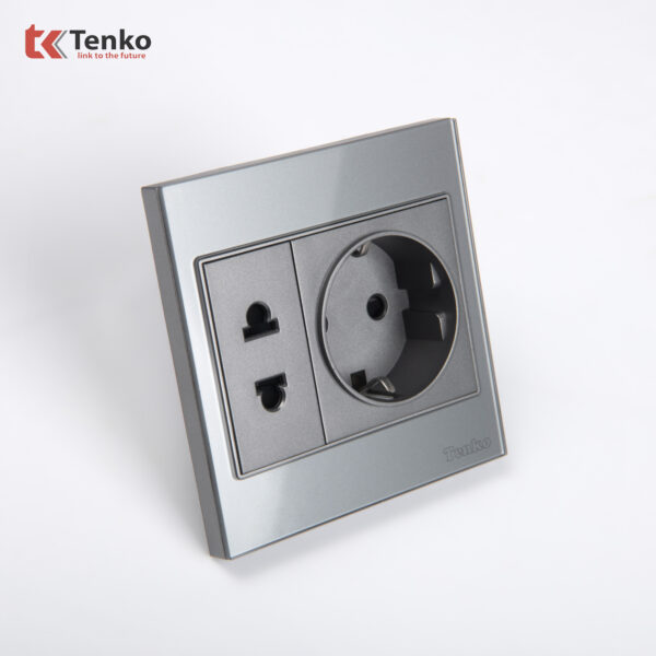 Ổ Điện Đôi 2 Chấu Chuẩn Đức Kính Cường Lực Tenko TK-V18-059 – Giải Pháp Điều Khiển Điện Hiện Đại, Bền Bỉ